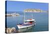 View from Plaka to Spinalonga Island (Kalidon), Former Leper Colony, Gulf of Mirabello-Markus Lange-Stretched Canvas