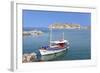 View from Plaka to Spinalonga Island (Kalidon), Former Leper Colony, Gulf of Mirabello-Markus Lange-Framed Photographic Print