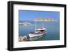 View from Plaka to Spinalonga Island (Kalidon), Former Leper Colony, Gulf of Mirabello-Markus Lange-Framed Photographic Print