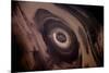 View from plane of eroded salt dome, Kavir Desert, Iran-Paul Williams-Mounted Photographic Print