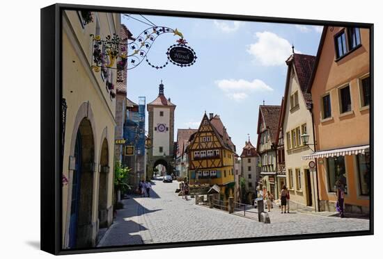 View from Plonlein Towards Siebers Tower on Left and the Kobokzell Gate on Right-Robert Harding-Framed Stretched Canvas