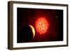 View from Pluto If Our Sun Were Replaced by Vy Canis Majoris-null-Framed Premium Giclee Print