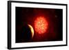 View from Pluto If Our Sun Were Replaced by Vy Canis Majoris-null-Framed Premium Giclee Print