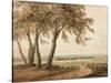 View from Polesden, Surrey, 1800-John Varley-Stretched Canvas