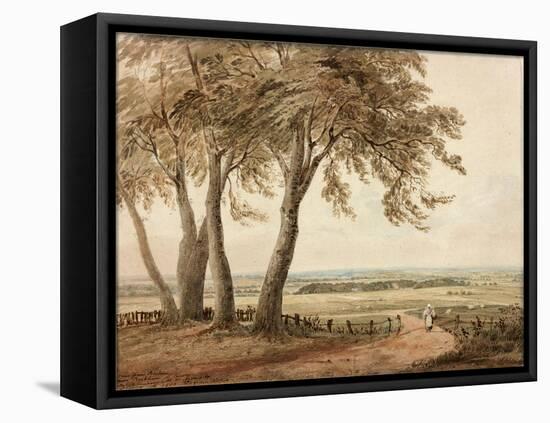 View from Polesden, Surrey, 1800-John Varley-Framed Stretched Canvas