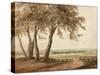 View from Polesden, Surrey, 1800-John Varley-Stretched Canvas