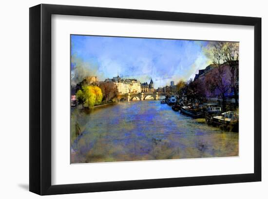 View from Pont des Arts, Paris, France-Nicolas Hugo-Framed Giclee Print