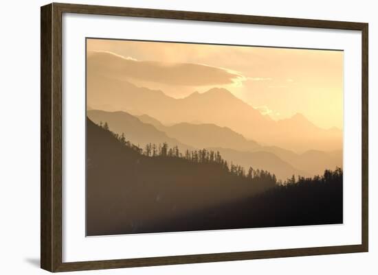 View from Poon Hilll at Dawn, Ghorepani, Annapurna Himal, Nepal, Himalayas, Asia-Ben Pipe-Framed Photographic Print