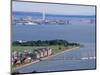 View from Portsdown Hill Towards City and Spinnaker Towr, Portsmouth, Hampshire, England-Jean Brooks-Mounted Photographic Print