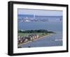 View from Portsdown Hill Towards City and Spinnaker Towr, Portsmouth, Hampshire, England-Jean Brooks-Framed Photographic Print