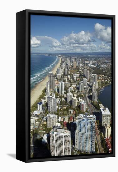 View From Q1 Skyscraper, Surfers Paradise, Gold Coast, Queensland, Australia-David Wall-Framed Stretched Canvas