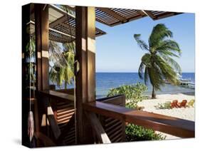 View from Restaurant, Rum Point Inn, Placencia, Belize, Central America-Upperhall-Stretched Canvas