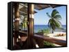 View from Restaurant, Rum Point Inn, Placencia, Belize, Central America-Upperhall-Framed Stretched Canvas