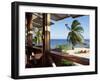 View from Restaurant, Rum Point Inn, Placencia, Belize, Central America-Upperhall-Framed Premium Photographic Print