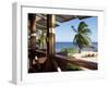 View from Restaurant, Rum Point Inn, Placencia, Belize, Central America-Upperhall-Framed Premium Photographic Print