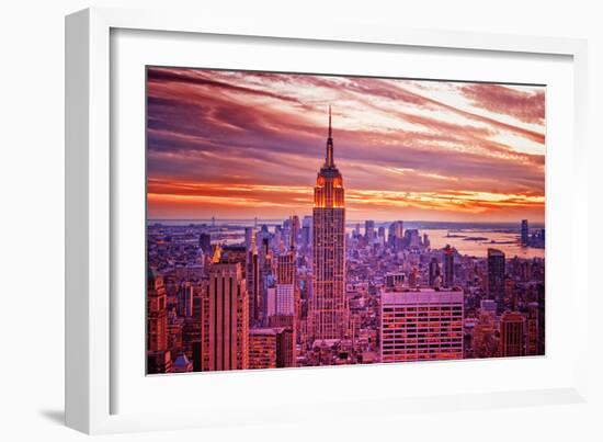 View from Rockefeller Center Towards Lower Manhattan in the Even-Sabine Jacobs-Framed Photographic Print