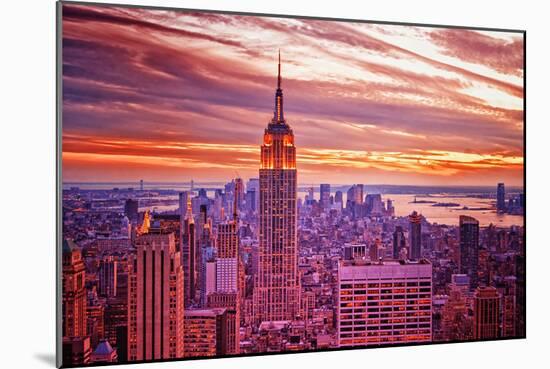 View from Rockefeller Center Towards Lower Manhattan in the Even-Sabine Jacobs-Mounted Photographic Print