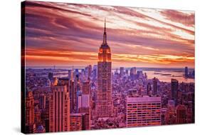 View from Rockefeller Center Towards Lower Manhattan in the Even-Sabine Jacobs-Stretched Canvas