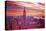 View from Rockefeller Center Towards Lower Manhattan in the Even-Sabine Jacobs-Stretched Canvas