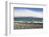 View from rocky shoreline across the stormy waters of Lake Pukaki, near Twizel, Mackenzie district,-Ruth Tomlinson-Framed Photographic Print