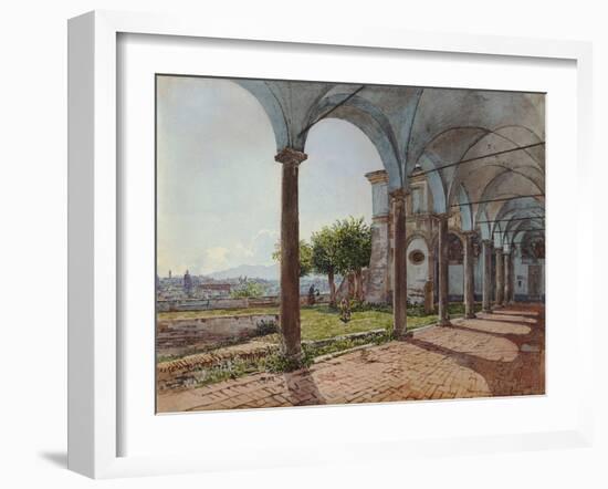 View from Sant'Onofrio on Rome, 1835-Rudolf von Alt-Framed Giclee Print