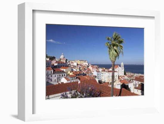 View from Santa Luzia viewpoint over Alfama district to Tejo River, Lisbon, Portugal, Europe-Markus Lange-Framed Photographic Print