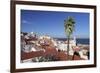 View from Santa Luzia viewpoint over Alfama district to Tejo River, Lisbon, Portugal, Europe-Markus Lange-Framed Photographic Print