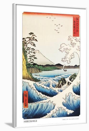 View from Satta Saruga-Ando Hiroshige-Framed Poster