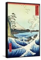 View from Satta Suruga Province-Ando Hiroshige-Framed Stretched Canvas