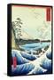 View from Satta Suruga Province-Ando Hiroshige-Framed Stretched Canvas