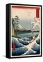 View from Satta Suruga-Ando Hiroshige-Framed Stretched Canvas