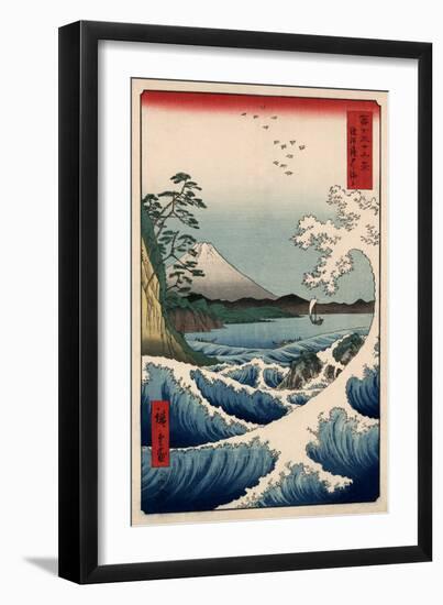 View from Satta Suruga-Ando Hiroshige-Framed Art Print