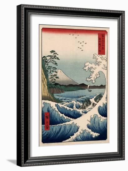 View from Satta Suruga-Ando Hiroshige-Framed Art Print