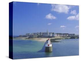 View from Sea to the Walled Town (Intra Muros), St. Malo, Ille-Et-Vilaine, Brittany, France, Europe-Ruth Tomlinson-Stretched Canvas