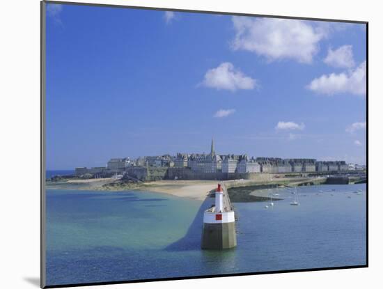 View from Sea to the Walled Town (Intra Muros), St. Malo, Ille-Et-Vilaine, Brittany, France, Europe-Ruth Tomlinson-Mounted Photographic Print