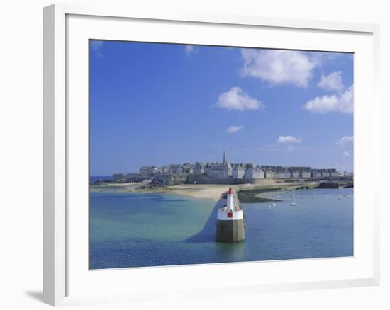 View from Sea to the Walled Town (Intra Muros), St. Malo, Ille-Et-Vilaine, Brittany, France, Europe-Ruth Tomlinson-Framed Photographic Print