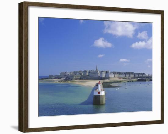 View from Sea to the Walled Town (Intra Muros), St. Malo, Ille-Et-Vilaine, Brittany, France, Europe-Ruth Tomlinson-Framed Photographic Print