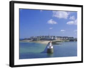 View from Sea to the Walled Town (Intra Muros), St. Malo, Ille-Et-Vilaine, Brittany, France, Europe-Ruth Tomlinson-Framed Photographic Print