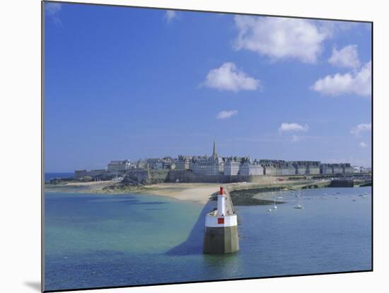 View from Sea to the Walled Town (Intra Muros), St. Malo, Ille-Et-Vilaine, Brittany, France, Europe-Ruth Tomlinson-Mounted Photographic Print