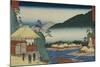 View from "Seven Hot Springs at Hakone"-Ando Hiroshige-Mounted Giclee Print