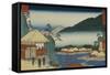 View from "Seven Hot Springs at Hakone"-Ando Hiroshige-Framed Stretched Canvas