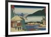 View from "Seven Hot Springs at Hakone"-Ando Hiroshige-Framed Giclee Print