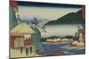 View from "Seven Hot Springs at Hakone"-Ando Hiroshige-Mounted Giclee Print