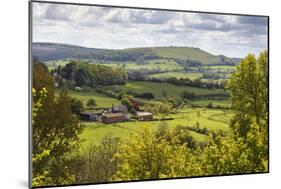 View from Shaftesbury over Cranborne Chase Area of Outstanding Natural Beauty-Stuart Black-Mounted Photographic Print