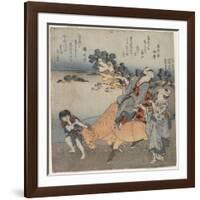 View from Shichiri-Ga-Hama, 1820-1834-Katsushika Hokusai-Framed Giclee Print