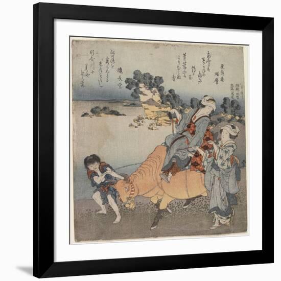 View from Shichiri-Ga-Hama, 1820-1834-Katsushika Hokusai-Framed Giclee Print