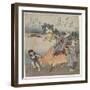 View from Shichiri-Ga-Hama, 1820-1834-Katsushika Hokusai-Framed Giclee Print