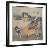 View from Shichiri-Ga-Hama, 1820-1834-Katsushika Hokusai-Framed Giclee Print