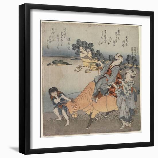 View from Shichiri-Ga-Hama, 1820-1834-Katsushika Hokusai-Framed Giclee Print