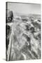 View From Side of Ocean Liner Queen Elizabeth While Crossing the Atlantic-Alfred Eisenstaedt-Stretched Canvas